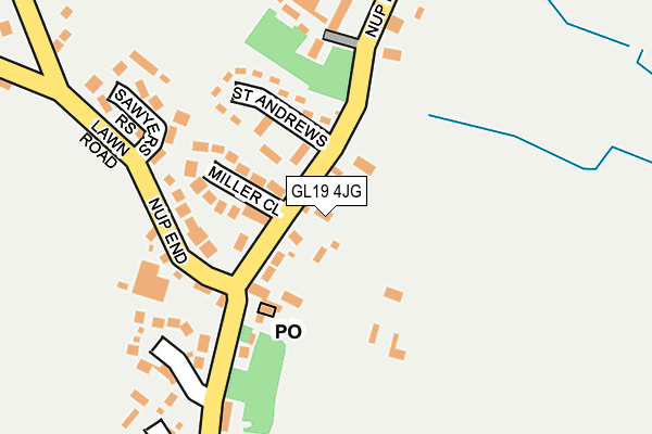 GL19 4JG map - OS OpenMap – Local (Ordnance Survey)