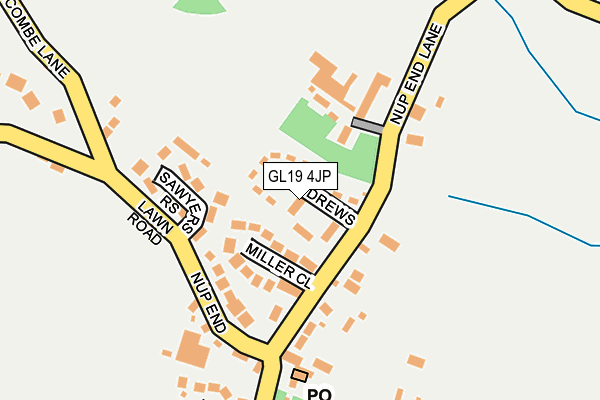 GL19 4JP map - OS OpenMap – Local (Ordnance Survey)
