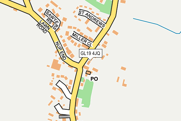 GL19 4JQ map - OS OpenMap – Local (Ordnance Survey)