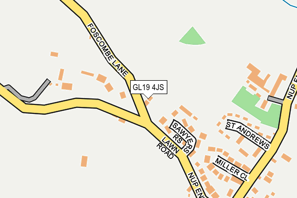GL19 4JS map - OS OpenMap – Local (Ordnance Survey)
