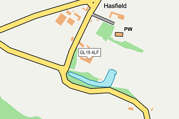 GL19 4LF map - OS OpenMap – Local (Ordnance Survey)