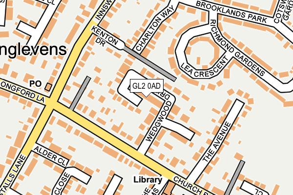 GL2 0AD map - OS OpenMap – Local (Ordnance Survey)