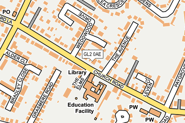 GL2 0AE map - OS OpenMap – Local (Ordnance Survey)