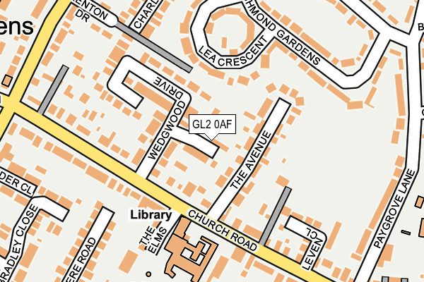 GL2 0AF map - OS OpenMap – Local (Ordnance Survey)