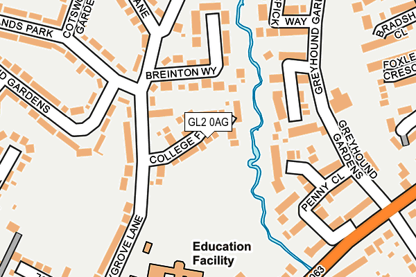 GL2 0AG map - OS OpenMap – Local (Ordnance Survey)