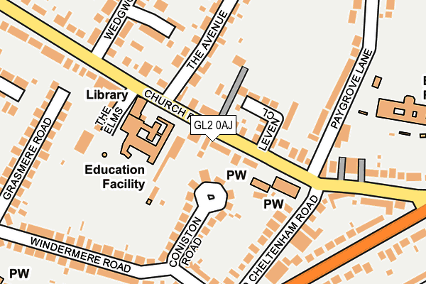 GL2 0AJ map - OS OpenMap – Local (Ordnance Survey)