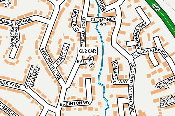 GL2 0AR map - OS OpenMap – Local (Ordnance Survey)