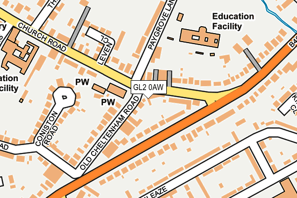 GL2 0AW map - OS OpenMap – Local (Ordnance Survey)