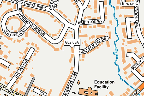 GL2 0BA map - OS OpenMap – Local (Ordnance Survey)