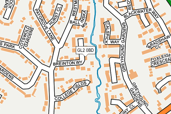 GL2 0BD map - OS OpenMap – Local (Ordnance Survey)