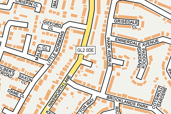 GL2 0DE map - OS OpenMap – Local (Ordnance Survey)