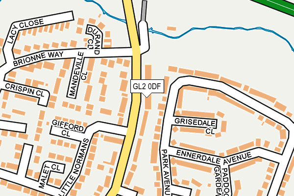 GL2 0DF map - OS OpenMap – Local (Ordnance Survey)