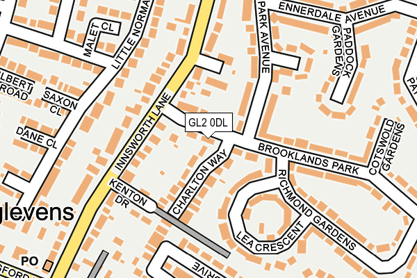 GL2 0DL map - OS OpenMap – Local (Ordnance Survey)