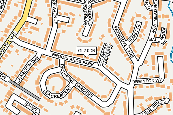 GL2 0DN map - OS OpenMap – Local (Ordnance Survey)