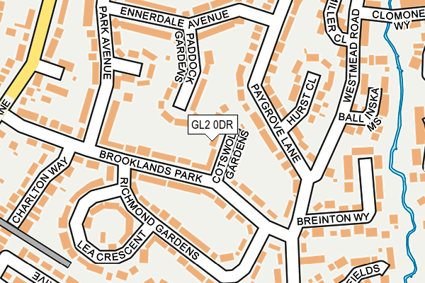 GL2 0DR map - OS OpenMap – Local (Ordnance Survey)