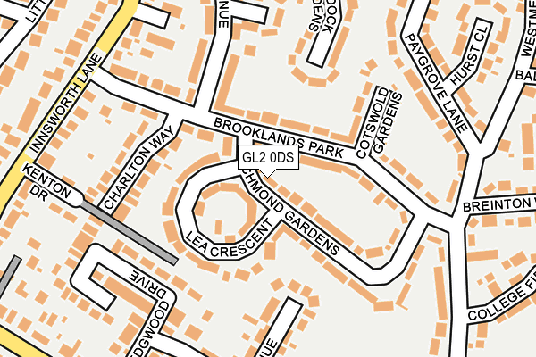 GL2 0DS map - OS OpenMap – Local (Ordnance Survey)