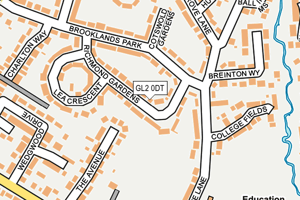 GL2 0DT map - OS OpenMap – Local (Ordnance Survey)