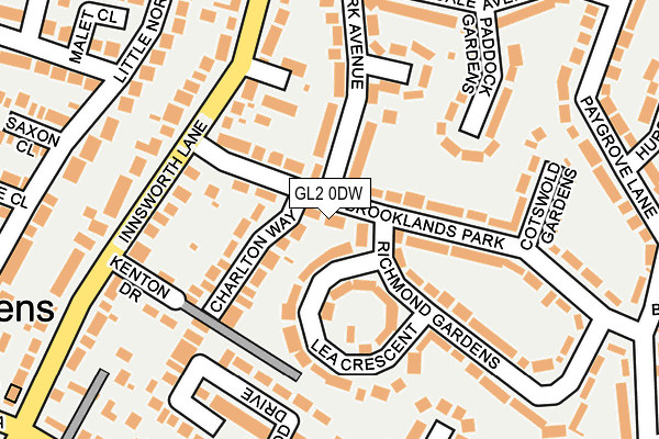 GL2 0DW map - OS OpenMap – Local (Ordnance Survey)