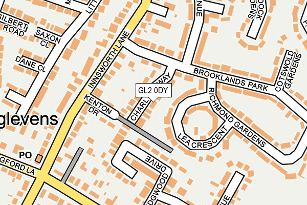 GL2 0DY map - OS OpenMap – Local (Ordnance Survey)