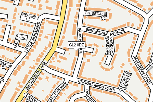 GL2 0DZ map - OS OpenMap – Local (Ordnance Survey)