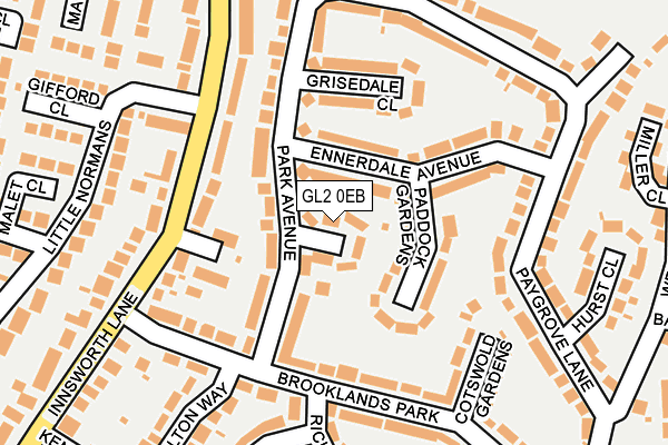 GL2 0EB map - OS OpenMap – Local (Ordnance Survey)