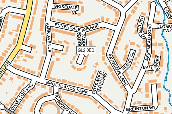 GL2 0ED map - OS OpenMap – Local (Ordnance Survey)