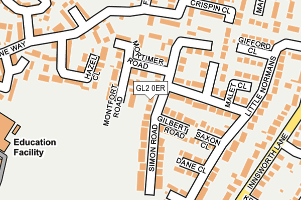 GL2 0ER map - OS OpenMap – Local (Ordnance Survey)