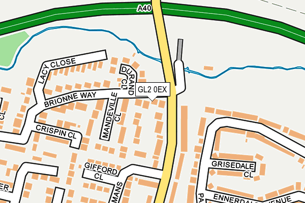 GL2 0EX map - OS OpenMap – Local (Ordnance Survey)