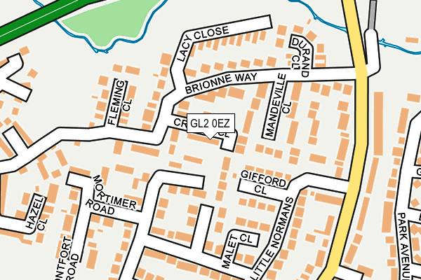 GL2 0EZ map - OS OpenMap – Local (Ordnance Survey)