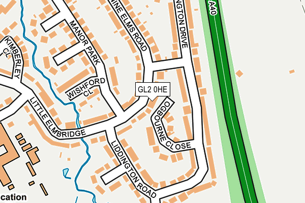 GL2 0HE map - OS OpenMap – Local (Ordnance Survey)