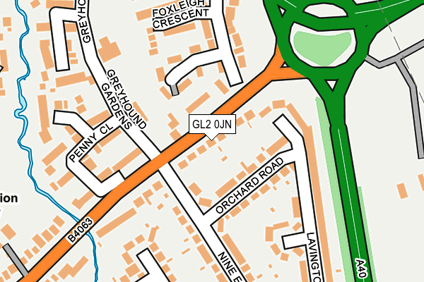 GL2 0JN map - OS OpenMap – Local (Ordnance Survey)