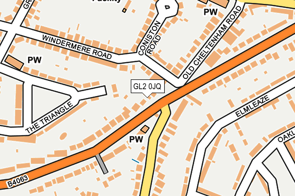 GL2 0JQ map - OS OpenMap – Local (Ordnance Survey)