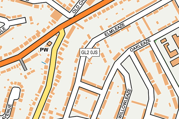 GL2 0JS map - OS OpenMap – Local (Ordnance Survey)