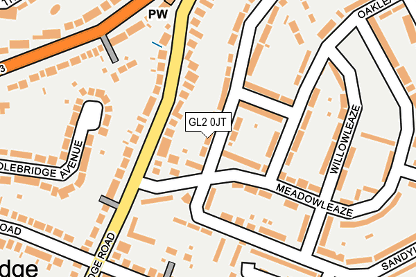 GL2 0JT map - OS OpenMap – Local (Ordnance Survey)