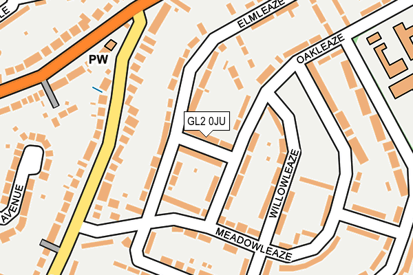 GL2 0JU map - OS OpenMap – Local (Ordnance Survey)