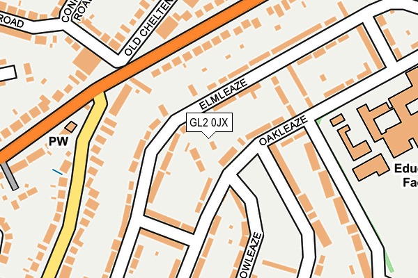 GL2 0JX map - OS OpenMap – Local (Ordnance Survey)