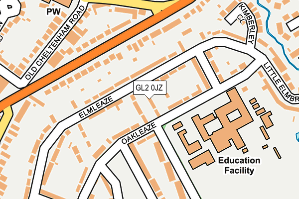 GL2 0JZ map - OS OpenMap – Local (Ordnance Survey)