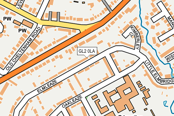 GL2 0LA map - OS OpenMap – Local (Ordnance Survey)