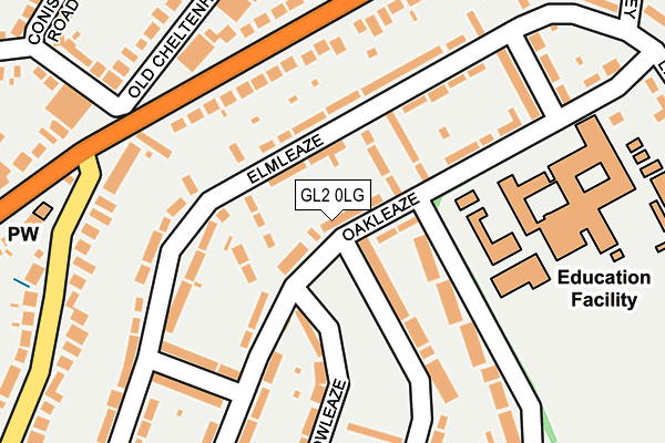 GL2 0LG map - OS OpenMap – Local (Ordnance Survey)