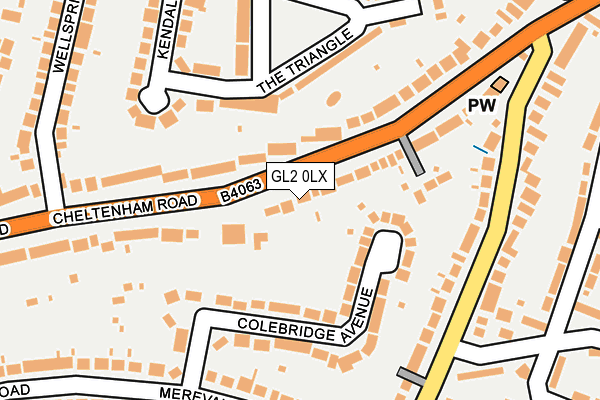 GL2 0LX map - OS OpenMap – Local (Ordnance Survey)