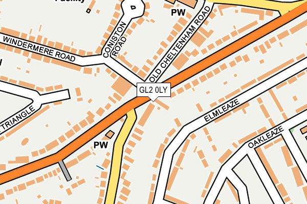 Map of 45 PITTVILLE LAWN (CHELTENHAM) LIMITED at local scale