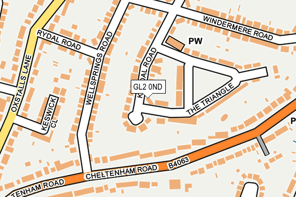 GL2 0ND map - OS OpenMap – Local (Ordnance Survey)