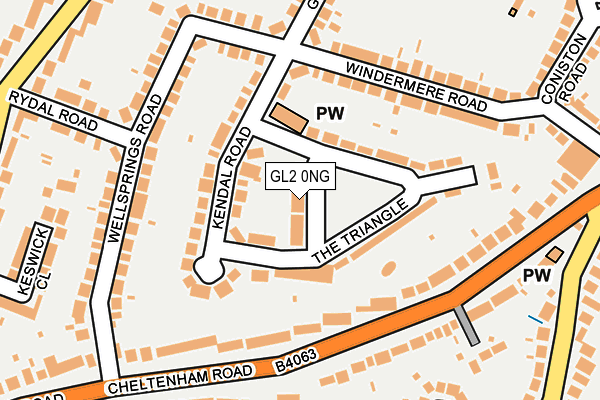 GL2 0NG map - OS OpenMap – Local (Ordnance Survey)