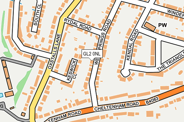 GL2 0NL map - OS OpenMap – Local (Ordnance Survey)