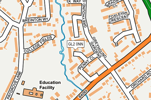 GL2 0NN map - OS OpenMap – Local (Ordnance Survey)