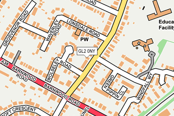 GL2 0NY map - OS OpenMap – Local (Ordnance Survey)