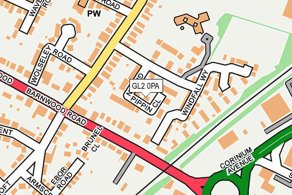 GL2 0PA map - OS OpenMap – Local (Ordnance Survey)