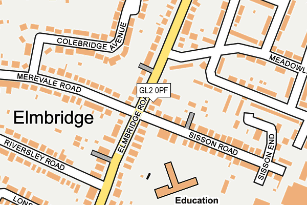 GL2 0PF map - OS OpenMap – Local (Ordnance Survey)