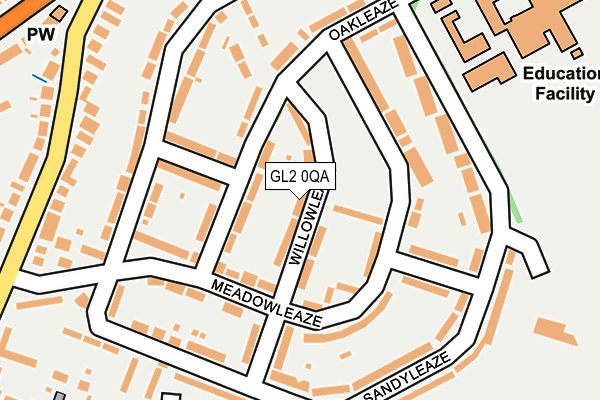 GL2 0QA map - OS OpenMap – Local (Ordnance Survey)