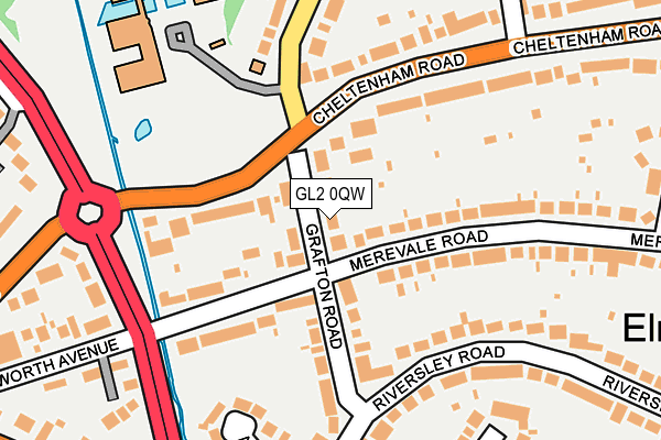 GL2 0QW map - OS OpenMap – Local (Ordnance Survey)